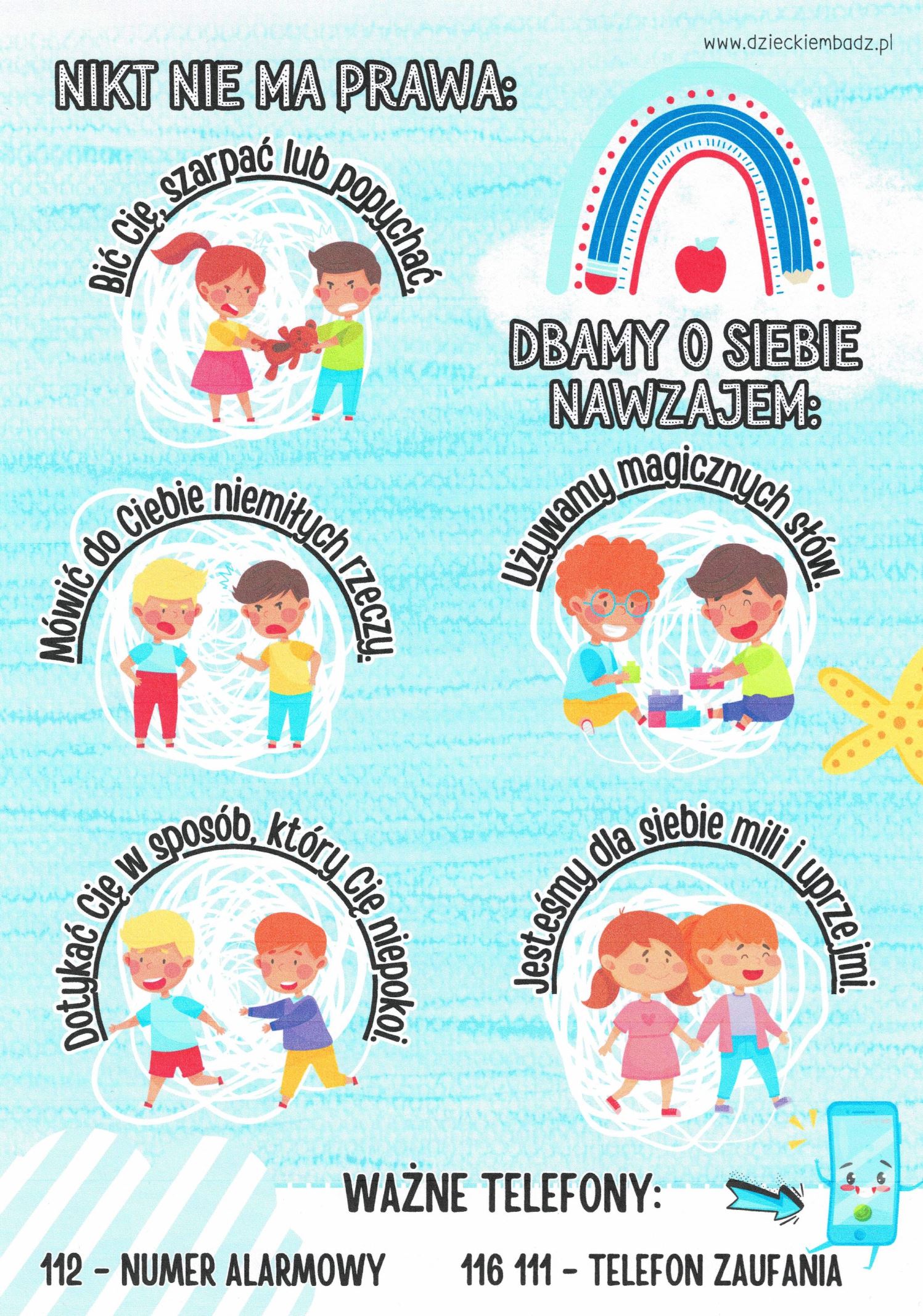 nikt nie ma prawa - plakat www.dzieckiembadz.pl