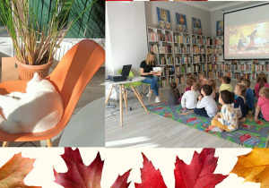 pani bibliotekarka czyta dzieciom