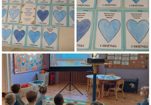 dzieci oglądaja film edukacyjny o autyzmie