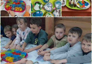 dzieci wykonują mydełka