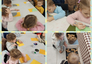 dzieci wybierają ziemniaki na skrzaty