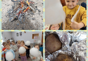 przerwa na posiłek - pieczone ziemniaki i watę cukrową