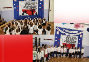 dzieci podczas przygotowanej uroczystości