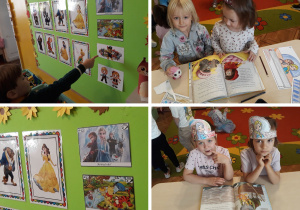 dzieci rozpoznają i nazywają znane postacie bajkowe