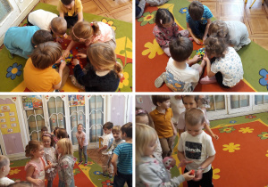 dzieci wykonują wskazane zadania