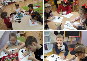 dzieci koloruj postać Myszki Miki