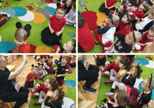 dzieci odgadują zagadki związane z przyjaciółmi Myszki Mika