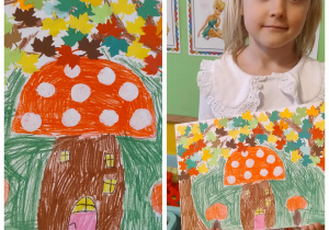 Ania i jej praca konkursowa "Magiczny muchomor"