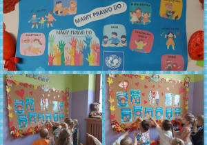 dzieci rozmawiają o prawach dziecka i tworzą plakat o nich