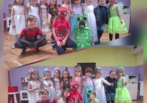 dzieci w bajkowych przebraniach