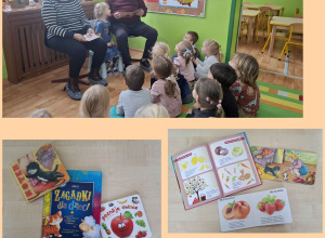 Spotkanie czytelnicze u „Kotków” - czytają babcia i dziadek Amelki