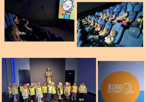 dzieci z wizytą w kinie