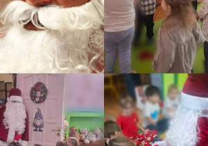 dzieci odwiedza Mikołaj