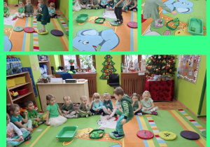 dzieci pokonują zielony tor przeszkód