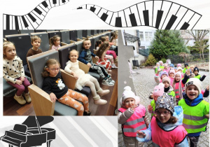 dzieci w drodze do szkoły muzycznej