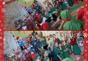 nasze elfiki podczas występu dla rodziców