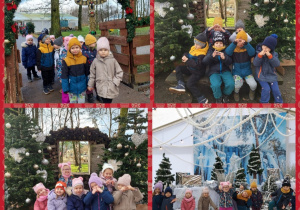 dzieci pozdrawiają z Krainy Mikołaja