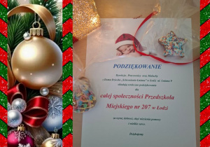 dyplom dla przedszkola za udział w akcji aniołkowe granie