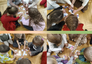 dzieci układają puzzle