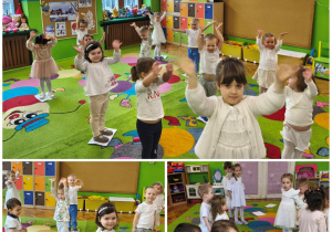 dzieci biorą udział w zabawach ruchowych