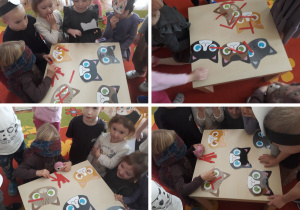 dzieci dokładają wąsy kotkom