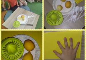 dzieci próbują sok z cytryny