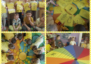 dzieci i kolor żółty