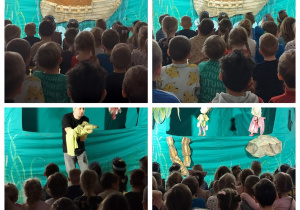 dzieci oglądają przedstawienie