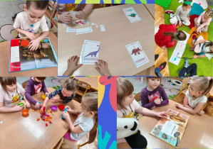 zabawy dinozaurowe w małych grupach