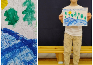 chłopiec i jego praca konkursowa