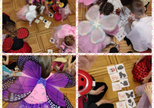 dzieci rozwiązują zagadki wiosenne