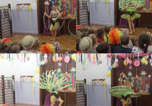 dzieci ogladają pokaz hula - hop