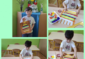 chłopiec i jego praca konkursowa