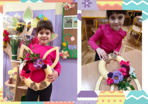 dziewczynka i jej praca wielkanocna