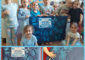 dziewczynki prezentują wykonany plakat