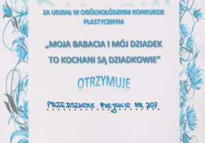 dyplom - nasi dziadkowie - styczeń 2021