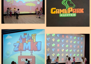 zabawy przedszkolaków w "game parku"