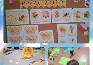 dzień pszczoły - zabawy dzieci i tablica tematyczna