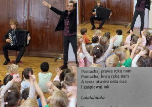 dzieci nucą piosenkę przewodnią tegorocznych spotkań z muzyką