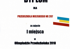 olimpiada przedszkolaka - czerwiec 2018