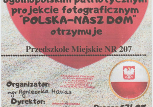 certyfikat - Polska Nasz Dom - grudzień 2021